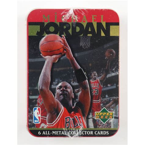 1996 upper deck michael jordan boxed metal collector cards|michael jordan metal cards 1996.